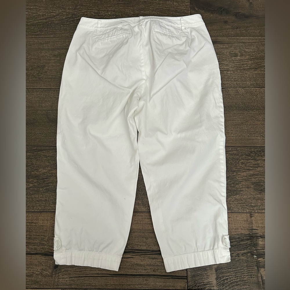 Women’s‎ Talbot white cropped pants size 12p - Picture 3 of 5